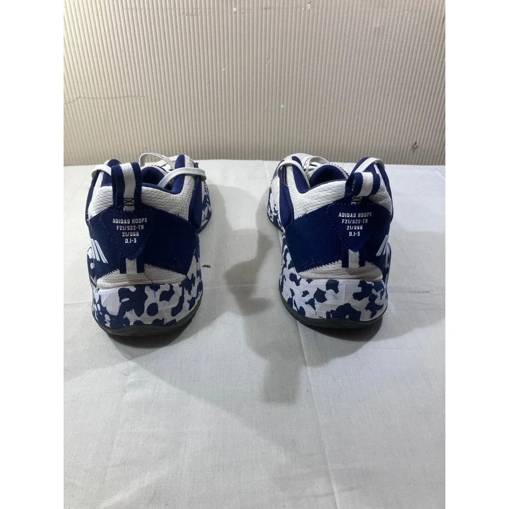 Adidas Hoops‎ Mens BB Shoes White Blue Camo F21/S22-TN21/066D.1-3 Size 13